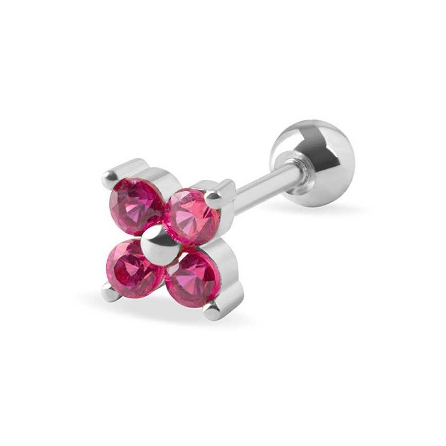 Troli Delicate earring with fuchsia crystals
