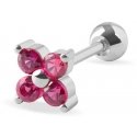 Troli Delicate earring with fuchsia crystals