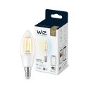 WiZ 40 W C35 E14 bezkrāsas svečveida spuldze ar kvēldiegu
