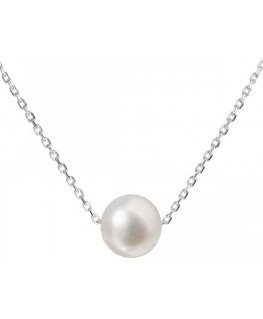 Evolution Group Silver necklace with right pearl 2204.1