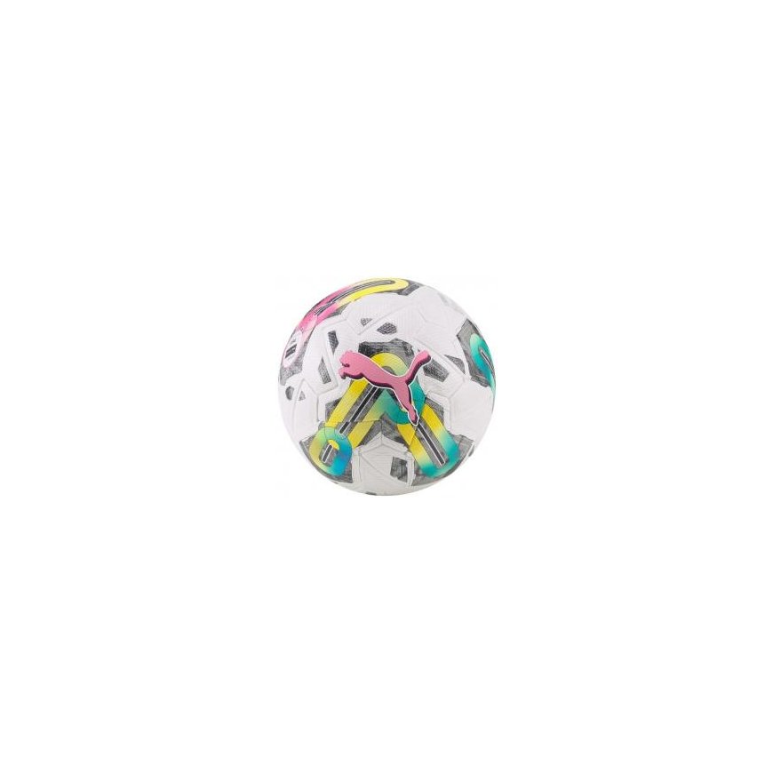 Puma Orbita 5 Hybrid Lite baltai-žalia-rožinis futbolas 290 83785 01 4 – 2