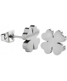 Troli kevytteräksiset korvakorut onnea varten Four Leaf Clover KE-001