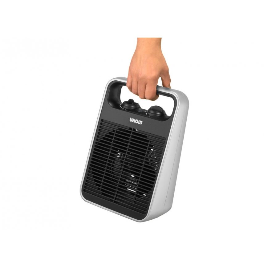 Unold 86106 telpu sildītājs Iekštelpas Melns, Sudrabs 2000 W Elektriskais termoventilators – 3
