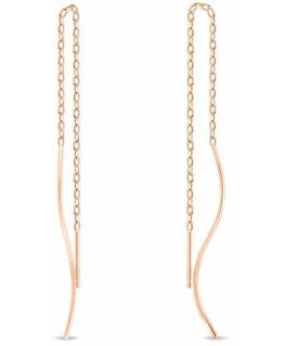 Brilio Silver Stylish long chain earrings EA697R
