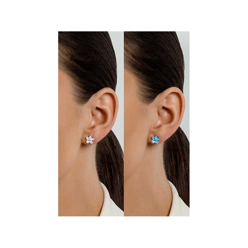 Brilio Silver Matching Silver Earrings Flowers EA709WLB – 4