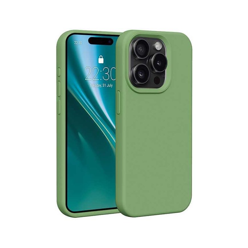 Case Telforceone Etteri Silicone Apple iPhone 15 Pro 6.1" light green