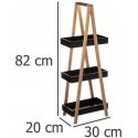 Bamboo Bathroom Hylly 3-kerroksinen bambu, kylpyhuoneteline, musta väri Bamboo Bathroom Hylly 3-kerroksinen bambu, kylpyhuoneteline, musta väri