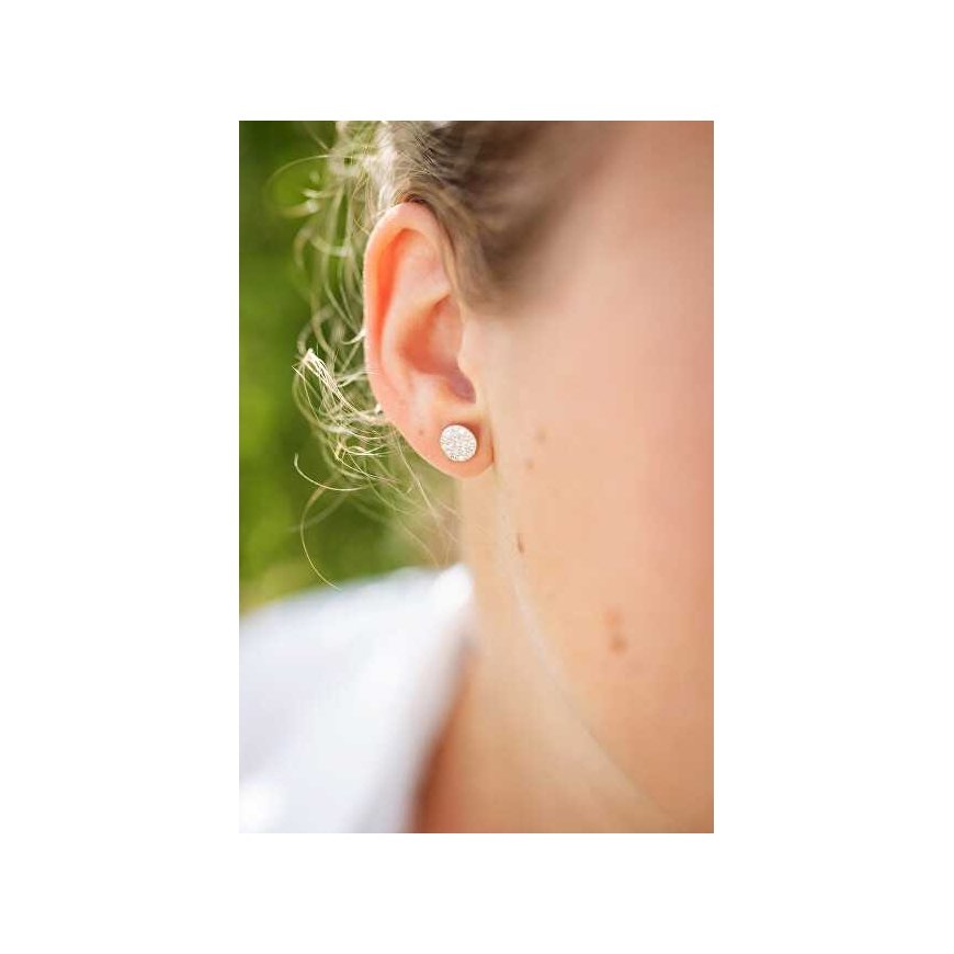 Agate Shiny silver earrings with zircons AGUP3465 – 2