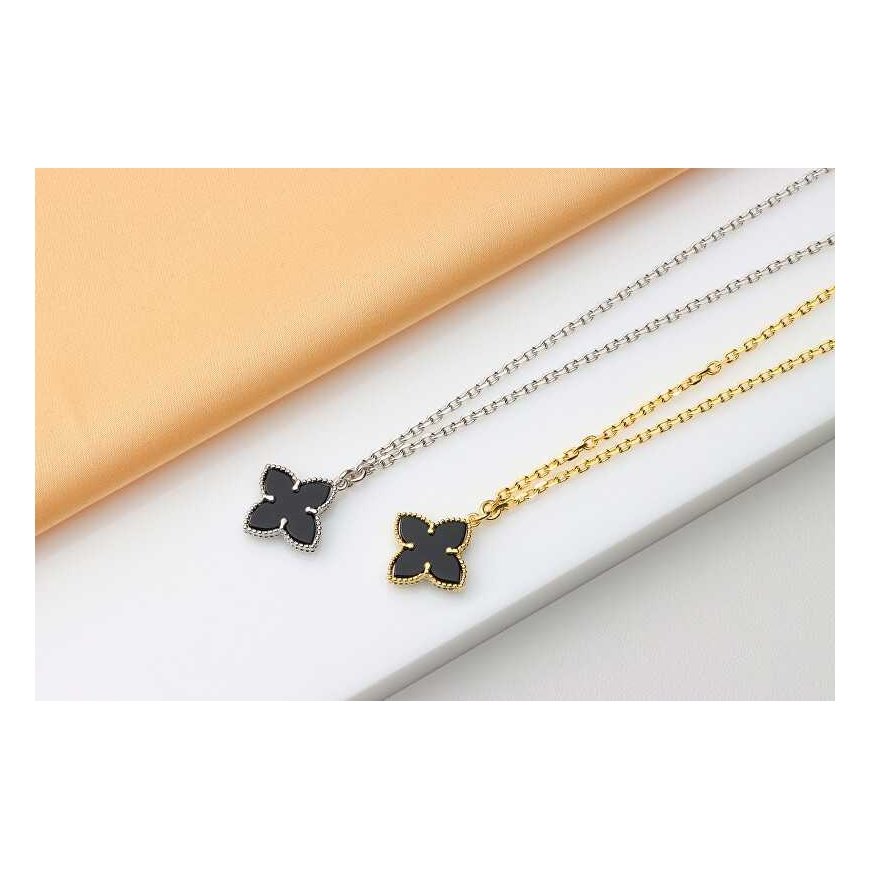 Brilio Silver Gold Plated Flower Necklace for Women NCL193YBC – 5