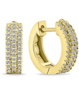 Brilio Silver Sparkling Gold Plated Rings with Zirconia EA688Y