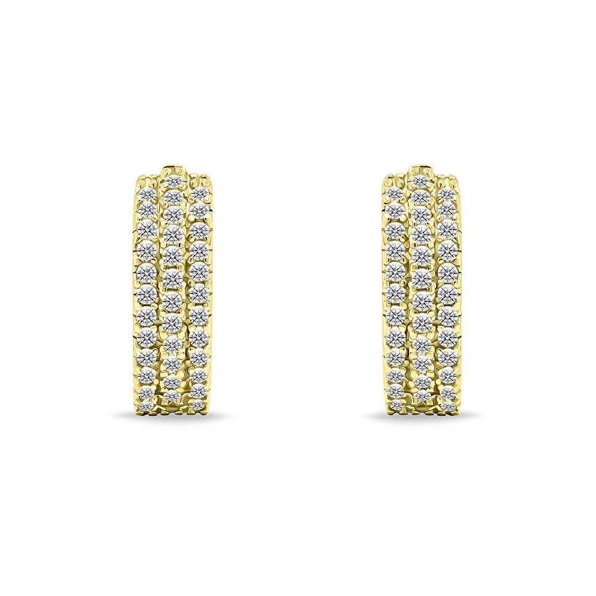Brilio Silver Sparkling Gold Plated Rings with Zirconia EA688Y – 2
