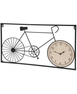 Home Styling Collection Metallinen seinäkoristelu retropolkupyörä ja -kello, 60 x 32 x 5 cm