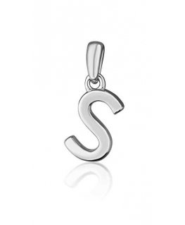 JVD Minimalist silver letter "S" pendant SVLP0948XH2000S