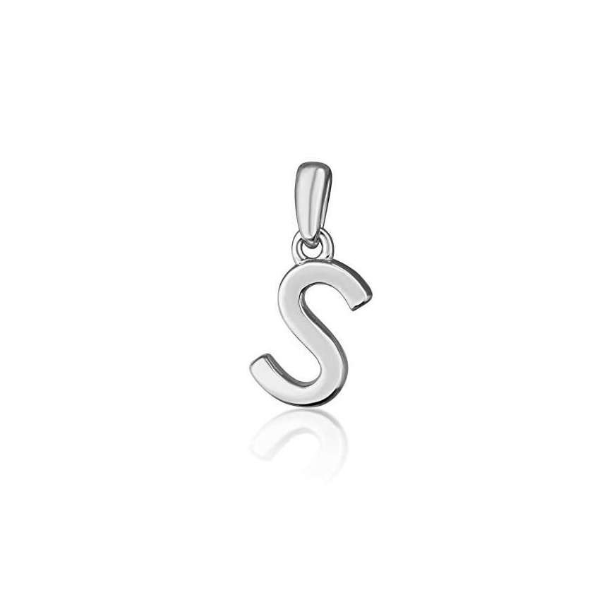 JVD Minimalist silver letter "S" pendant SVLP0948XH2000S