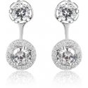 Beneto Silver double earrings with crystals AGUP1172 Beneto Silver double earrings with crystals AGUP1172