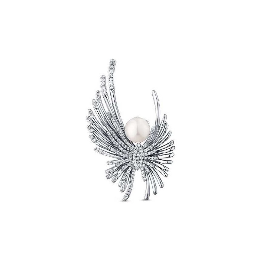 Jwl Luxury Pearls Žavi angelo sagė su perlu ir kristalais JL0823