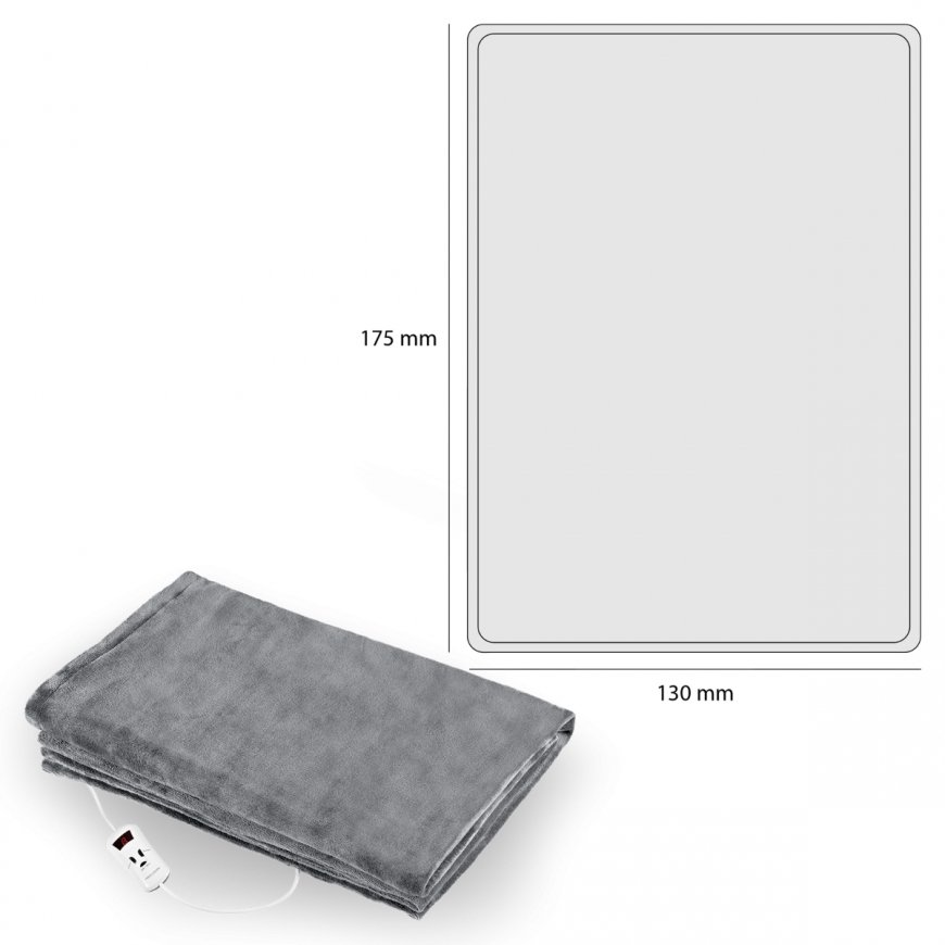 ProfiCare PC-WZD 3061 Elektrinė antklodė 180 W Pilka – 3