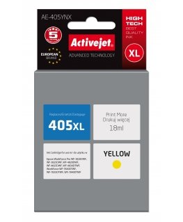 Activejet AE-405YNX rašalas (pakaitinis Epson 405XL C13T05H44010 Supreme 18 ml geltonas)