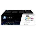 HP 201X alkuperäiset riittoisat LaserJet -värikasetit, syaani/magenta/keltainen, kolmoispakkaus
