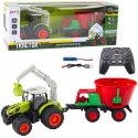 Lean Toys Agricultural tractor with seeder and rotary grapple remote controlled 2.4G Lean Toys Agricultural tractor with seeder and rotary grapple remote controlled 2.4G