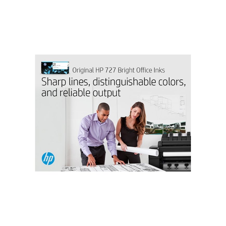 HP 727 130-ml Yellow DesignJet Ink Cartridge – 4