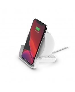 Belkin AUF001VFWH mobiilseadme laadija Nutitelefon Valge USB Traadita laadimine Kiirlaadimine Hoonesisene