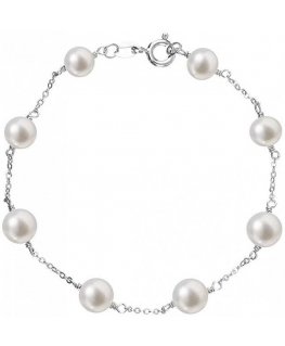Evolution Group Silver bracelet with real pearls Pavon 23008.1