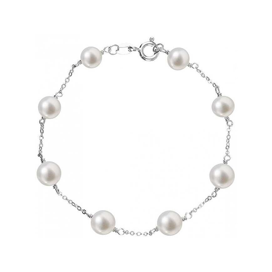 Evolution Group Silver bracelet with real pearls Pavon 23008.1