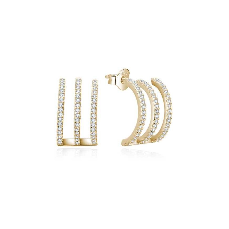 Beneto Fashion gold-plated earrings with zircons