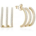 Beneto Fashion gold-plated earrings with zircons AGUP3301-GOLD Beneto Fashion gold-plated earrings with zircons AGUP3301-GOLD