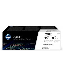 HP 201X, Упаковка 2 шт., Оригинальные лазерные картриджи LaserJet увеличенной емкости, Черные