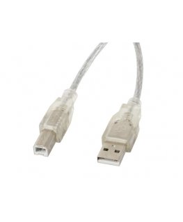 Lanberg CA-USBA-12CC-0030-TR USB кабель USB 2.0 3 m USB B Прозрачный