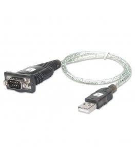 Techly IDATA USB-SER-2T järjestikkaabel Läbipaistev 0,45 m USB tüüp A DB-9