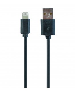 Gembird CC-USB2-AMLM-1M „Lightning“ kabelis Juoda