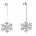 Beneto Shiny silver earrings Snowflakes AGUP2753 Beneto Shiny silver earrings Snowflakes AGUP2753