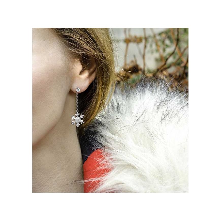 Beneto Shiny hopea korvakorut Snowflakes AGUP2753 – 2
