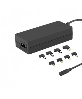 Qoltec 50011 toiteadapter ja vaheldi Hoonesisene 65 W Must