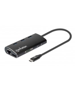 Manhattan 152440 dokstacija USB Veids-C Melns