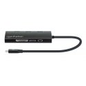 Manhattan 152440 sülearvuti dokk ja pordireplikaator USB tüüp-C Must