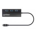 Manhattan 152440 sülearvuti dokk ja pordireplikaator USB tüüp-C Must