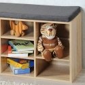 Kesper Shoe rack with seat, kitchen cabinet made of wood Kesper Shoe rack with seat, kitchen cabinet made of wood