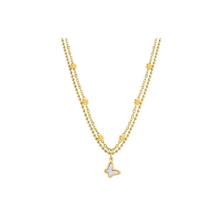 Troli Double Gold Plated Bowknot Necklace