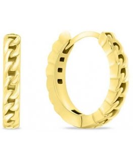Brilio Silver Brilio Silver Stylish gold-plated hoop earrings EA991Y