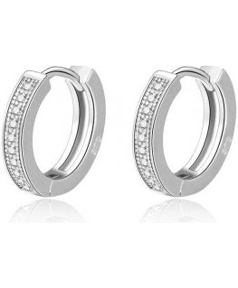 Beneto Elegant round earrings made of silver AGUC2237