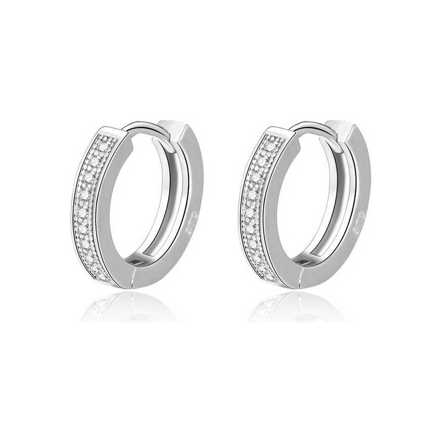 Beneto Elegant round earrings made of silver AGUC2237