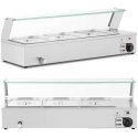 Royal Catering Electric Bemaraha lasisuojalla, 3 GN 1/2 astiaa, 2000 W