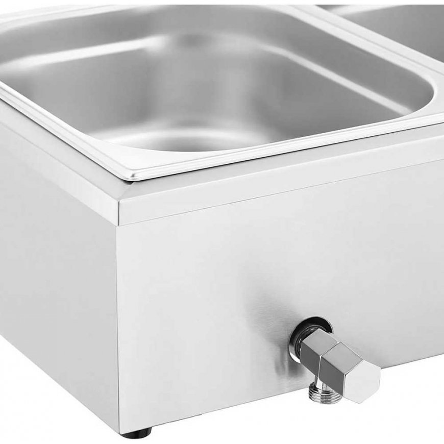 Royal Catering Electric Bemaraha with glass protection, 3 GN 1/2 containers, 2000 W – 5