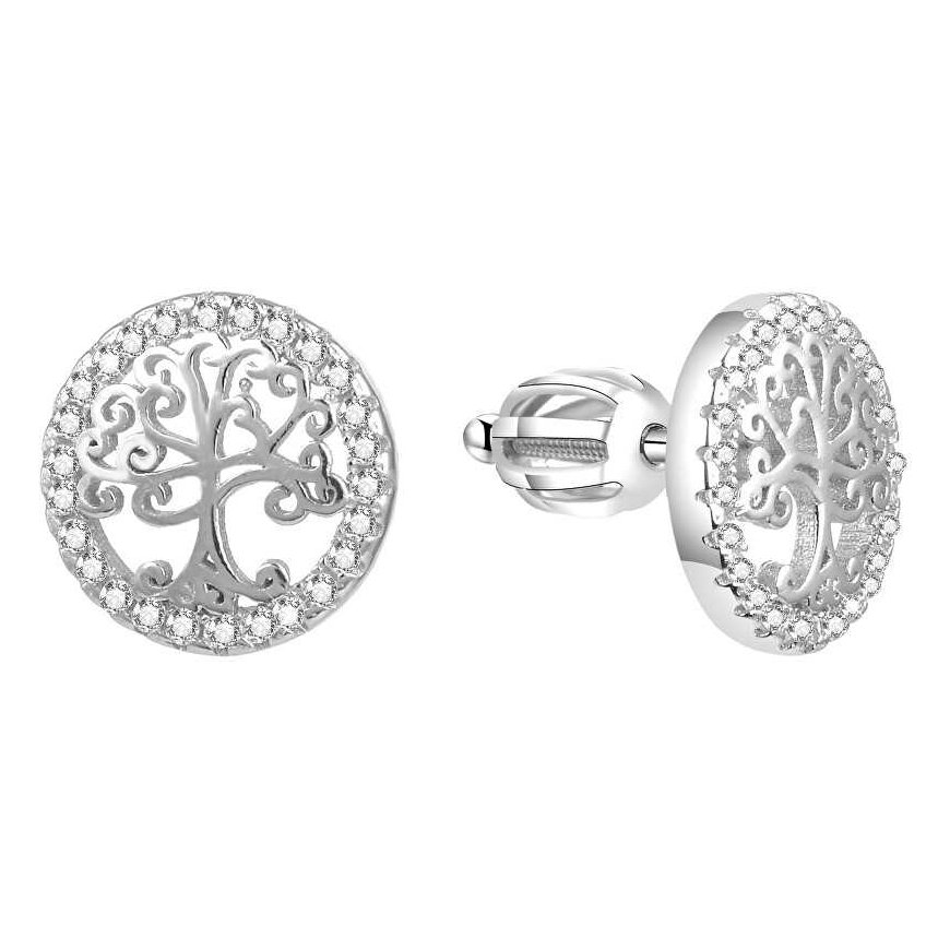 Beneto Silver earrings with tree of