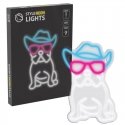 Manta SNL114MT Style Neon Lights Bulldog Dog With Glasses Manta SNL114MT Style Neon Lights Bulldog Dog With Glasses