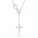 Brilio Silver Silver naisten kaulakoru Infinity and Cross NCL195W